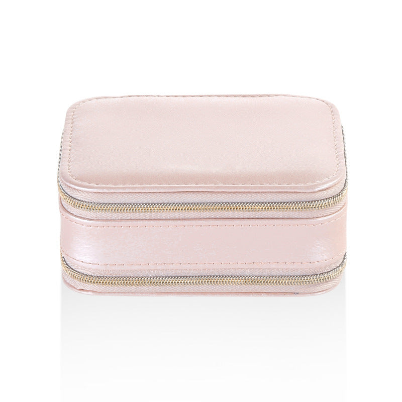 Porta-joias de viagem rosa