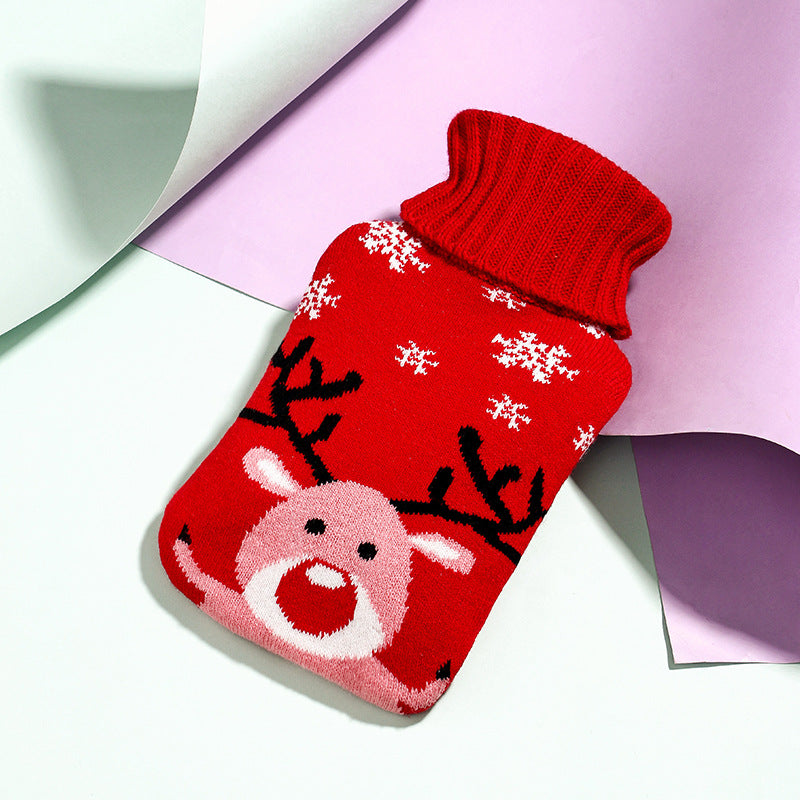 Botija de Água Quente 2 L com Capa de Malha de Natal
