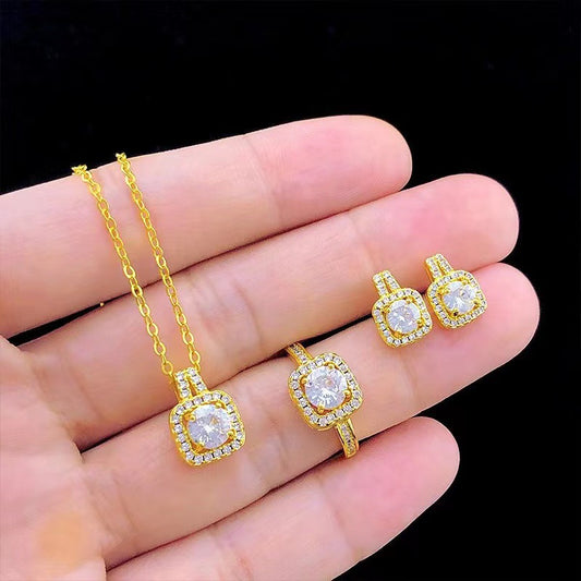 Conjunto zircónia na mão