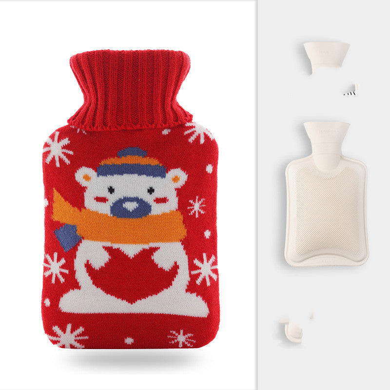 Botija de Água Quente 2 L com Capa de Malha de Natal