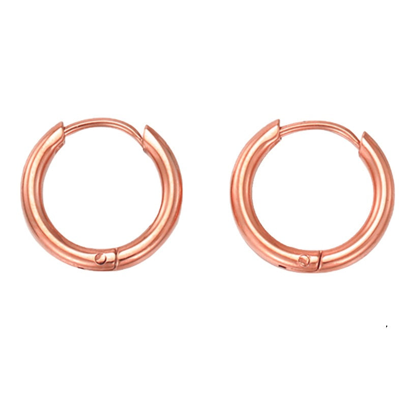 Brincos argola dourado rosa